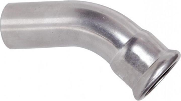 Sanpro Edelstahl Pressfitting M-Kontur Bogen 45° I/A, Grösse 22 mm (Winkelverbindung)