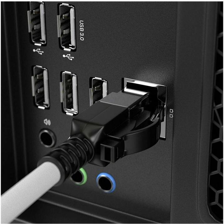 Actual product image Lindy Cat., S/FTP, Security Network Cable, Grey (S/FTP, CAT6a, 1 m)