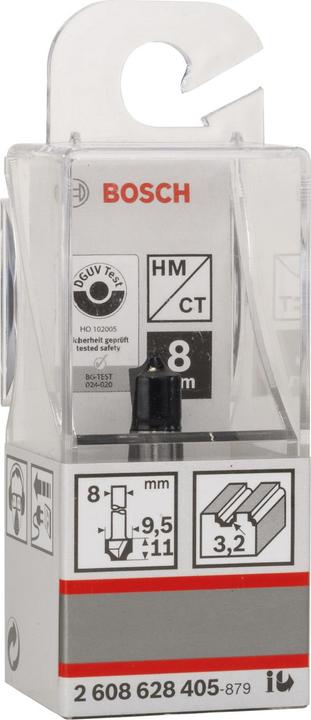 Produktbild Bosch Professional Zubehör Viertelstabfräser, 8 mm, R1 3,2 mm, D 9,5 mm, L 10,2 mm, G 41 mm