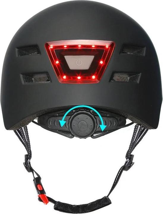 Produktbild Twheels LED Helm Schwarz Matt