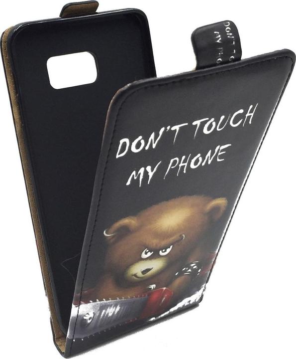 Produktbild König Design Handyhülle für Samsung Galaxy S6 Edge Schutztasche Wallet Cover 360 Case Schwarz (Samsung Galaxy S6 Edge)