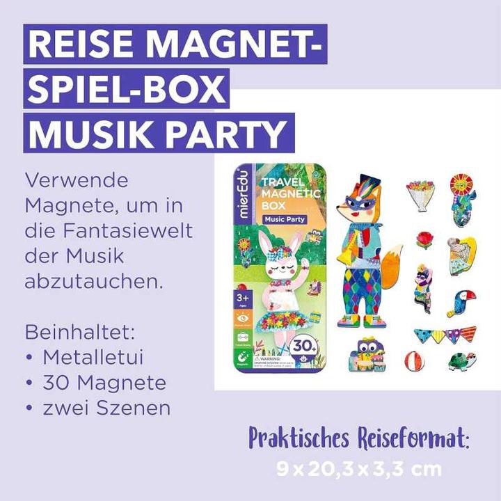 Actual product image mierEdu Magnetic Travel Box - Music Party - (ME0887)
