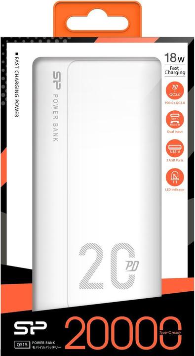 Actual product image Silicon Power QS15 (20000 mAh, 18 W, 74 Wh)