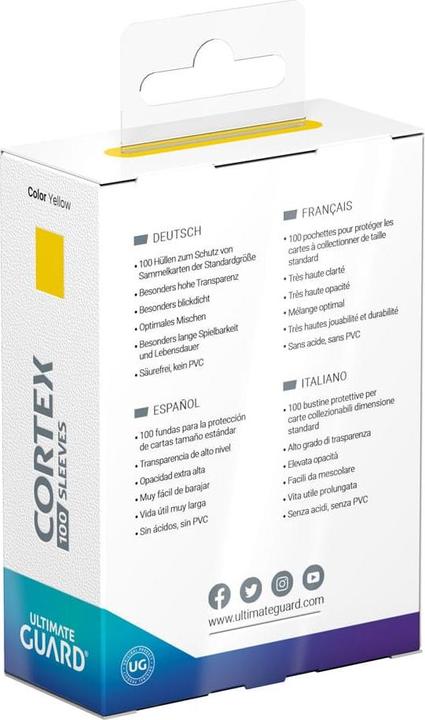 Produktbild Ultimate Guard 100 pochettes Cortex Sleeves taille standard Yellow