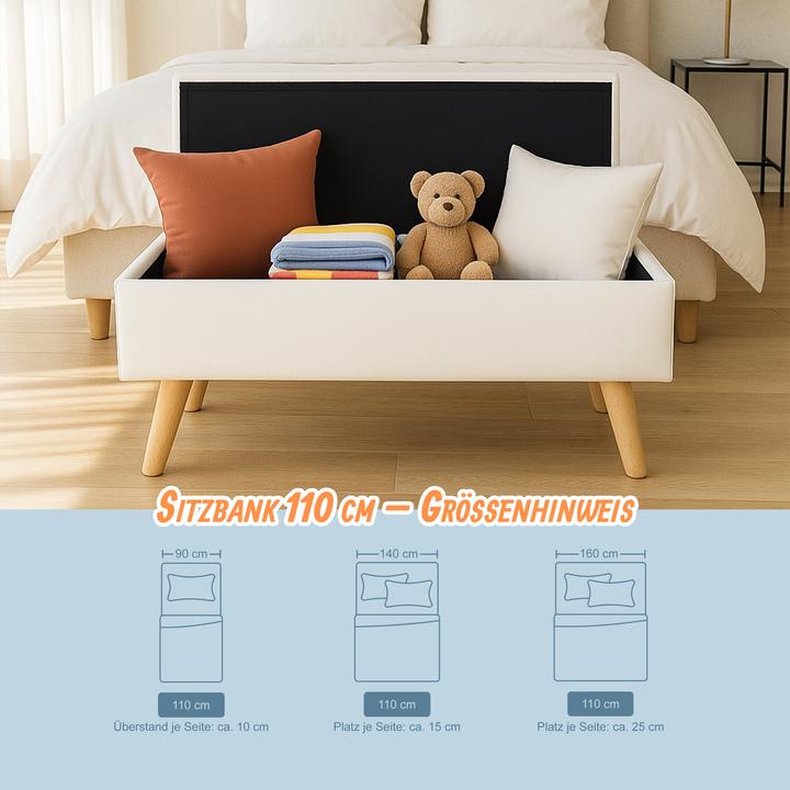 Actual product image Relaxdays GmbH Sitzbank mit Stauraum (110 cm)