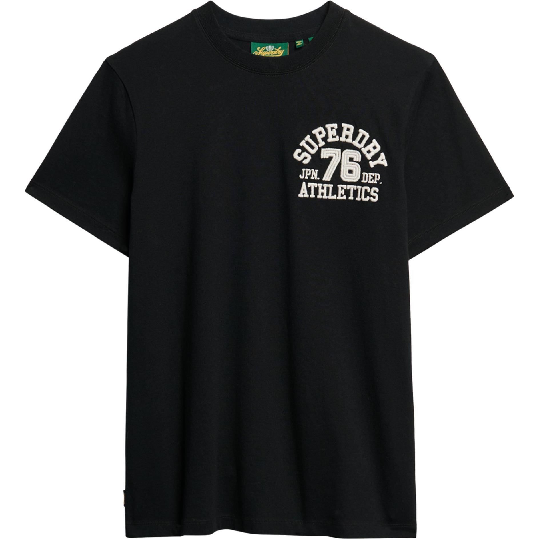 Superdry, Herren, Shirt, Embroider Superstate Logo Tee, Schwarz, (XL)