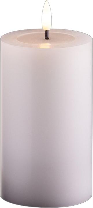 Actual product image Novaliv Mittlere LED Stumpenkerze mit Timer weiss 7,5cm ø 12,5cm Höhe - 2 AA Batterien nötig LED (1x)