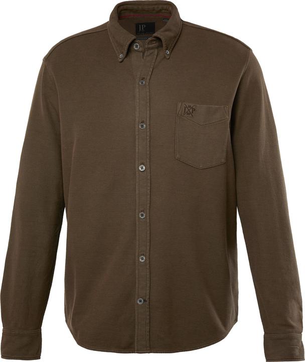 Produktbild JP1880 Piqué-Hemd, Langarm, acid washed, Kentkragen, Modern Fit (6XL)