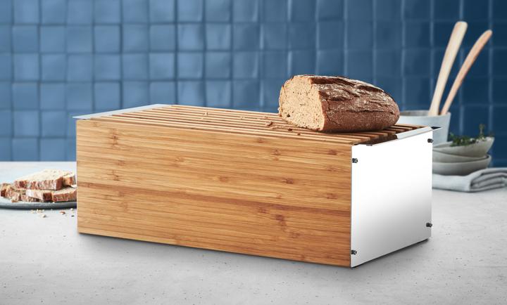 Produktbild WMF Brotkasten Brotbox mit abnehmbarem Schneidbrett 43x25x15cm Bambus Gourmet