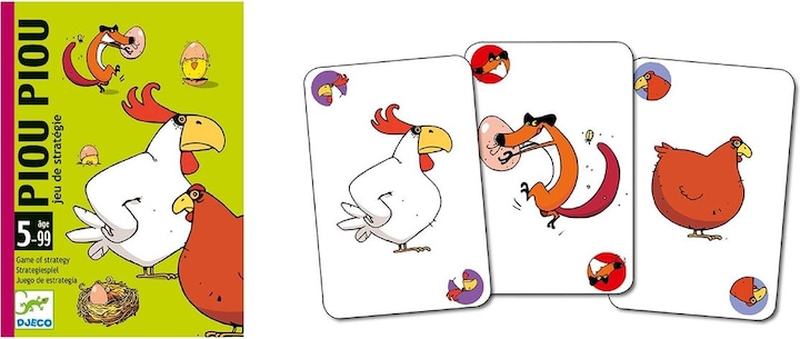 Immagine prodotto Djeco Gioco di carte Piou Piou (Francese, Tedesco, Olandese, Italiano, Danese, Inglese)