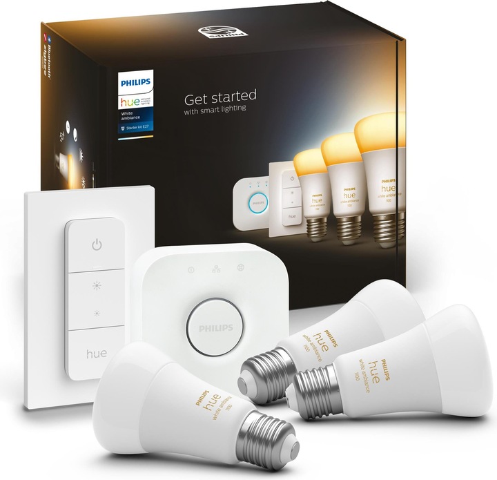 Immagine prodotto Philips Hue Set iniziale White Ambiance (E27, 11 W, 1100 lm, 3 x, F)