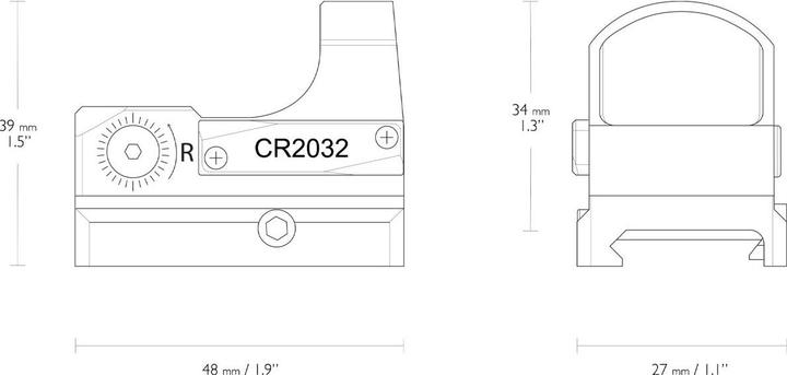 Immagine prodotto Hawke Vantage Microreflex 3 MOA Dot 1x24 ′Weaver′ - 12141 Rotpunktvisier