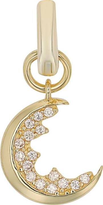 Amor Charms pour femme, argent sterling 925, zirconium synth. | Lune (Argent 925)