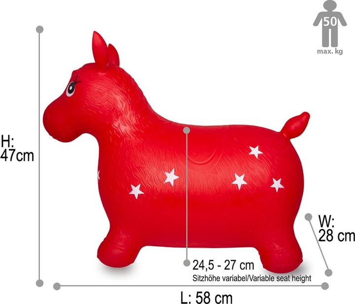 Actual product image Jamara 460317 - Animal shaped toy to sit on - Black - Red - White - 50 kg -