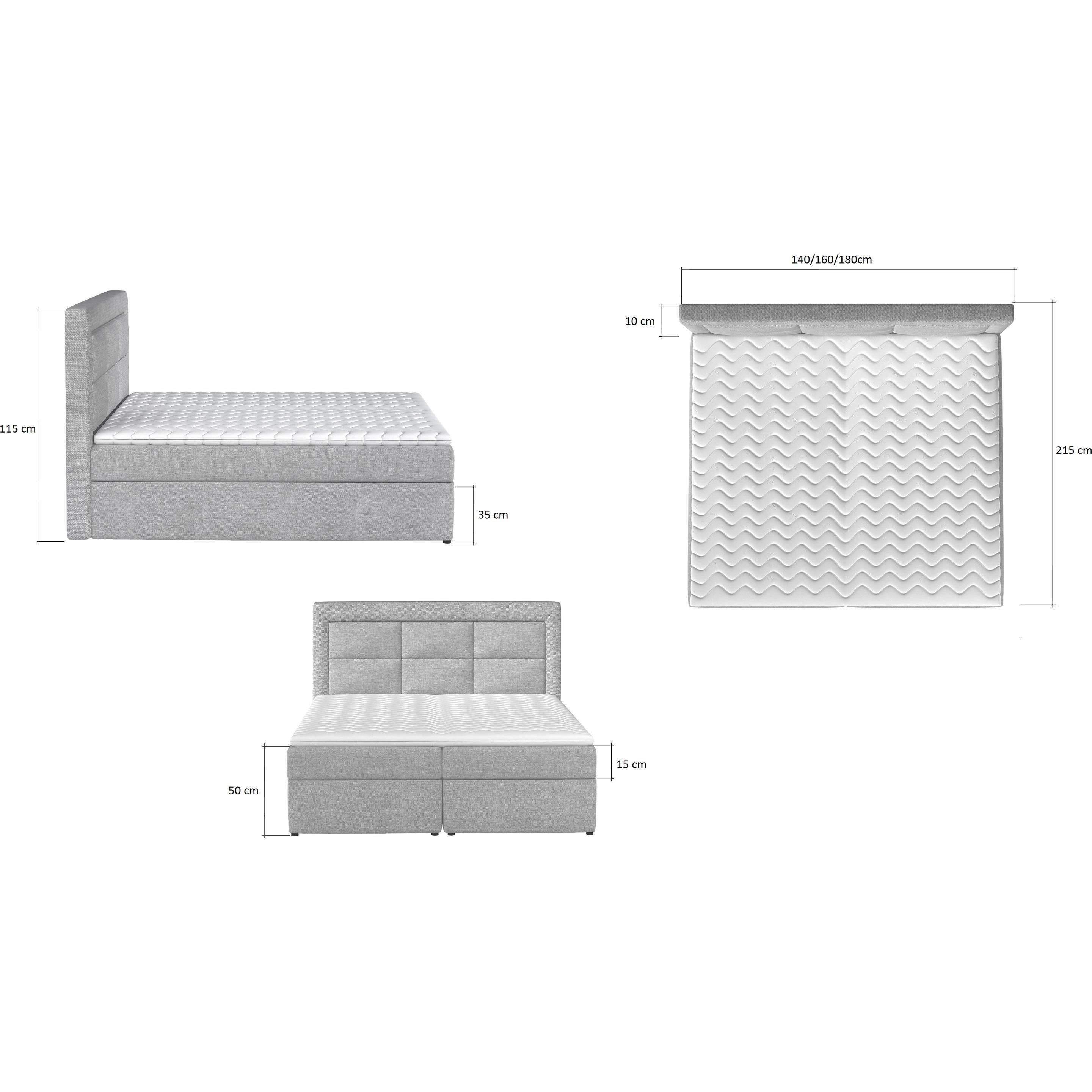 Thumbnail - ELTAP, Bett, Vivre mit Stauraum (160 x 200 cm)