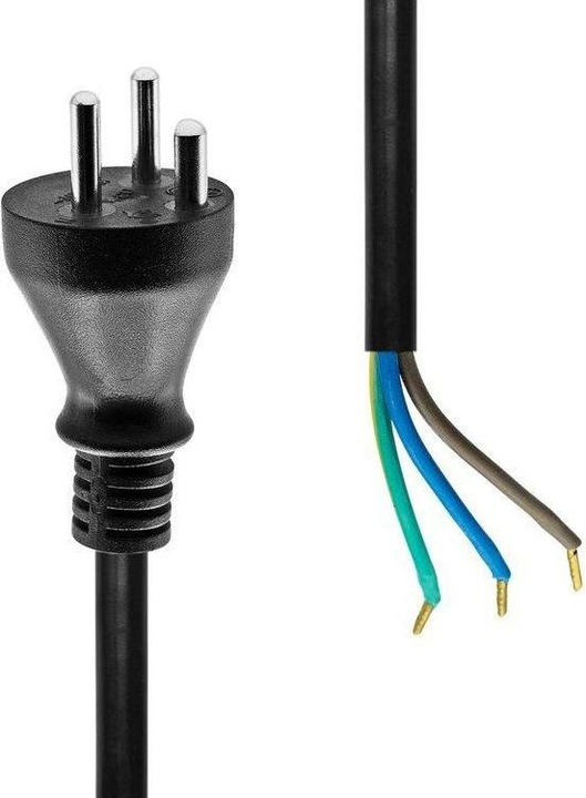 Produktbild ProXtend Power Cord Denmark to Open End 3M Black (3 m)