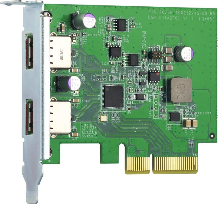 Actual product image QNAP Dual-port, USB3.2 Gen 2, PCIe expansion card