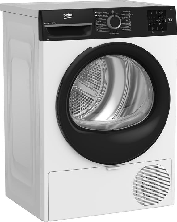 Produktbild Beko BM3T37249WBB Dryer machine, Freestanding, Front loading, Drying capacity 7 kg, White (7 kg, Rechts)