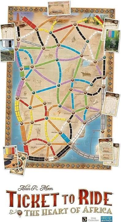 Produktbild Asmodée Zug um Zug Afrika (Deutsch, Englisch, Französisch, 2 - 5 Spieler)