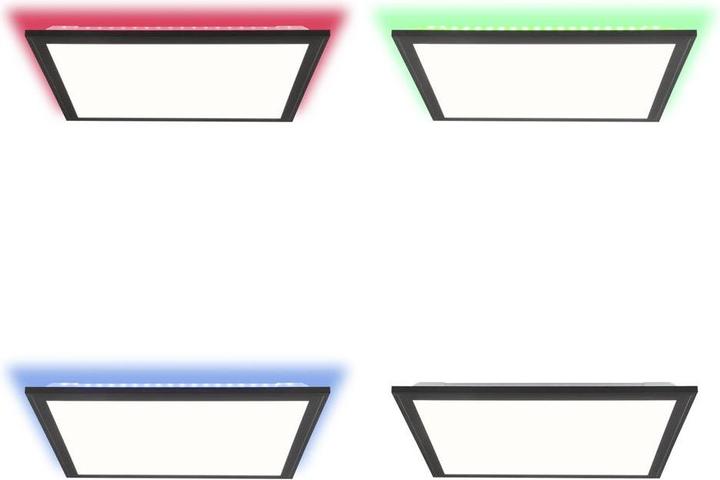 Actual product image Brilliant Allie LED 24W front CCT -RC-DIM-BACKL RGB-NIGHTLIG Deckenaufbau-Paneel 40x40cm (2400 lm)
