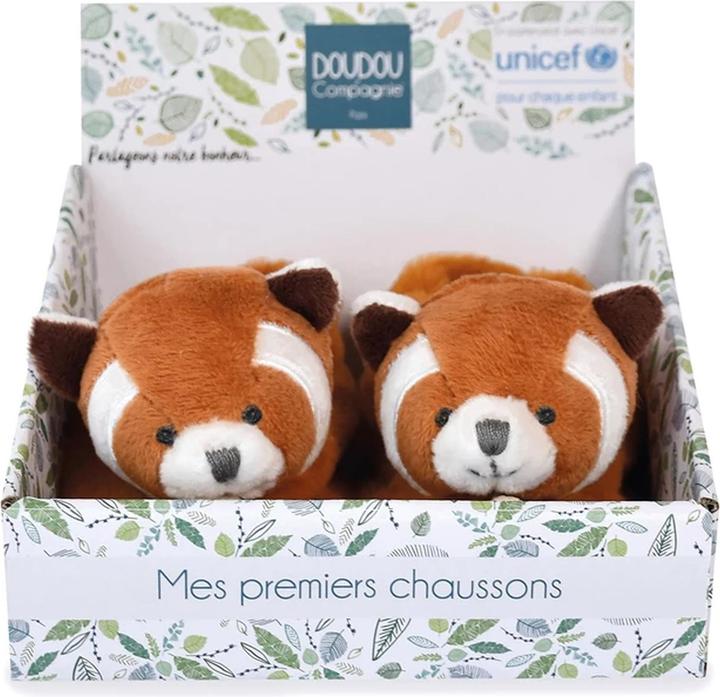 Doudou et Compagnie Unicef Footies with Rattle Red Panda 0-6M