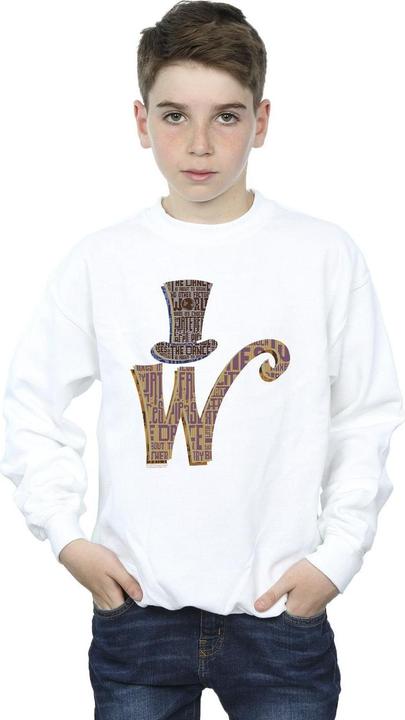 Actual product image Willy Wonka & the Chocolate Factory Boys W Logo Hat Sweatshirt (152, 158)