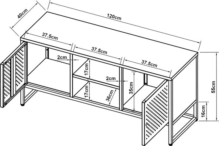 Image du produit En.Casa Janakkala (120 x 40 x 55 cm)