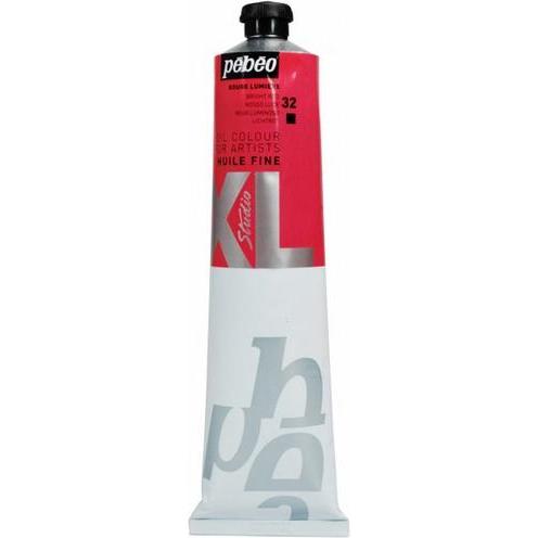 Pebeo, Künstlerfarbe + Bastelfarbe, XL Feine Ölfarben (Lichtrot, 200 ml)