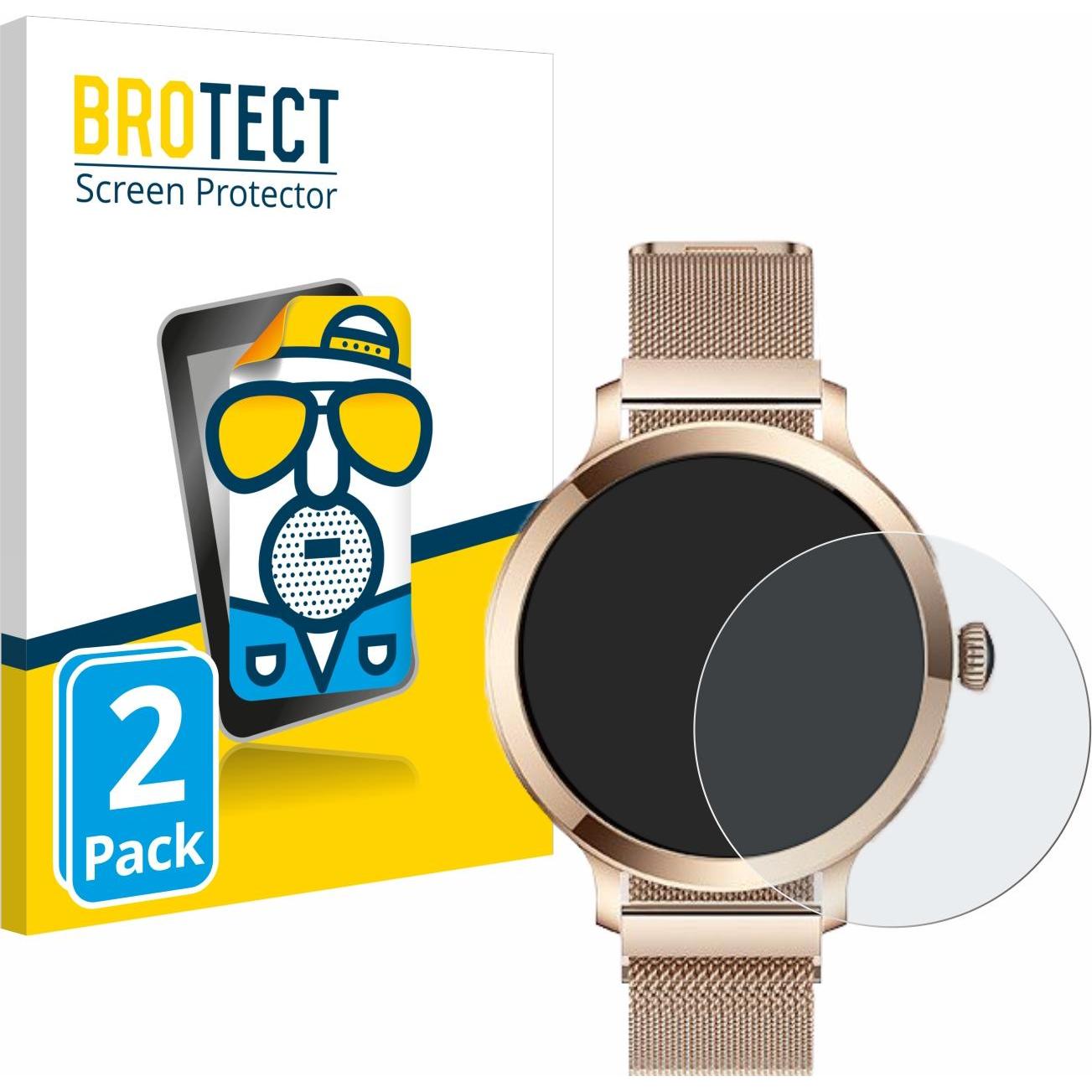 BROTECT Entspiegelungsfolie Displayschutz Displayschutzfolie Folie Matt, Smartwatch Schutzfolie, Schwarz
