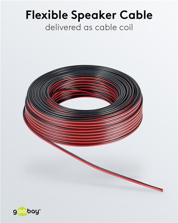 Produktbild Goobay Lautsprecherkabel Rotschwarz CU (10 m, 0.75 mm²)