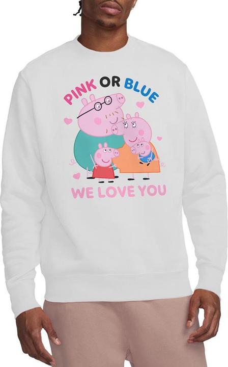 Immagine prodotto Peppa Pig Pink Or Blue We Love You Felpa Adulto Unisex (L)