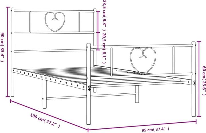 Image du produit vidaXL Bettgestell (90 x 190 cm)