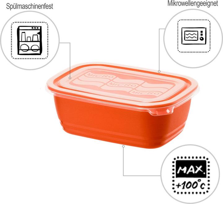 Actual product image Rotho Microwave can Eco Papaya (1 l)