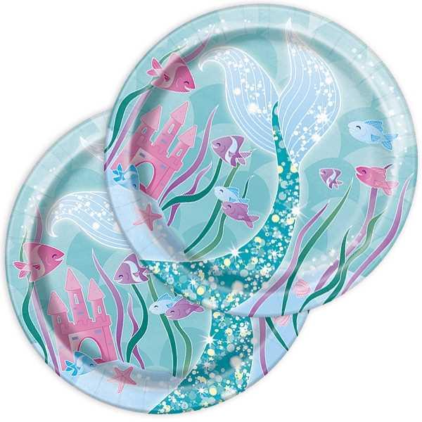 Immagine prodotto Unique Piatto per torta a forma di sirena (8 pz.)