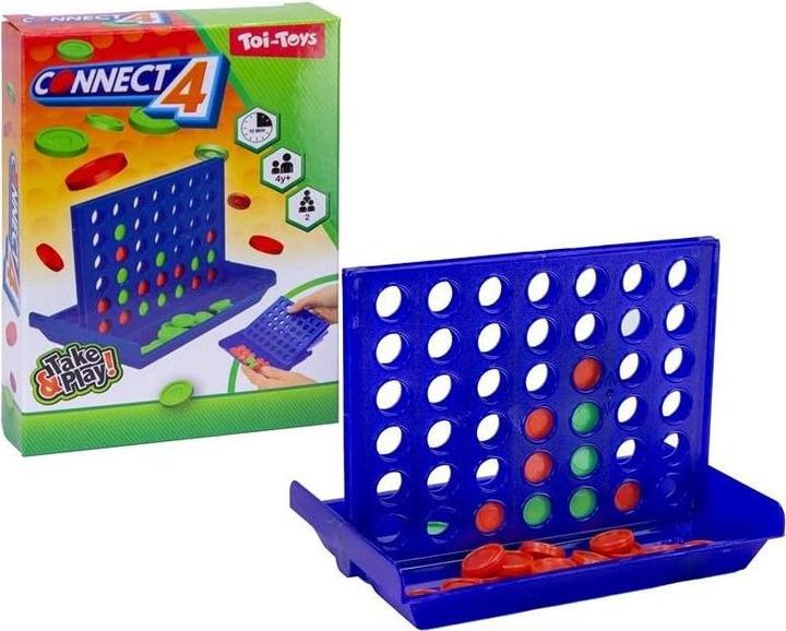 Image du produit Toi-Toys Connectez 4 - Jeu de voyage (Allemand, Anglais, Français, Italien, Suisse-allemand)
