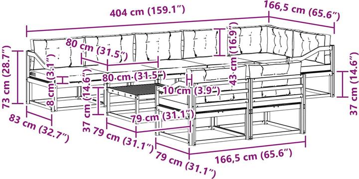 Produktbild vidaXL Outdoor-Sofa