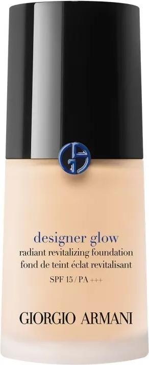 Actual product image Giorgio Armani Designer Glow Radiant Revitalizing Foundation SPF 15 by for Women 1 oz