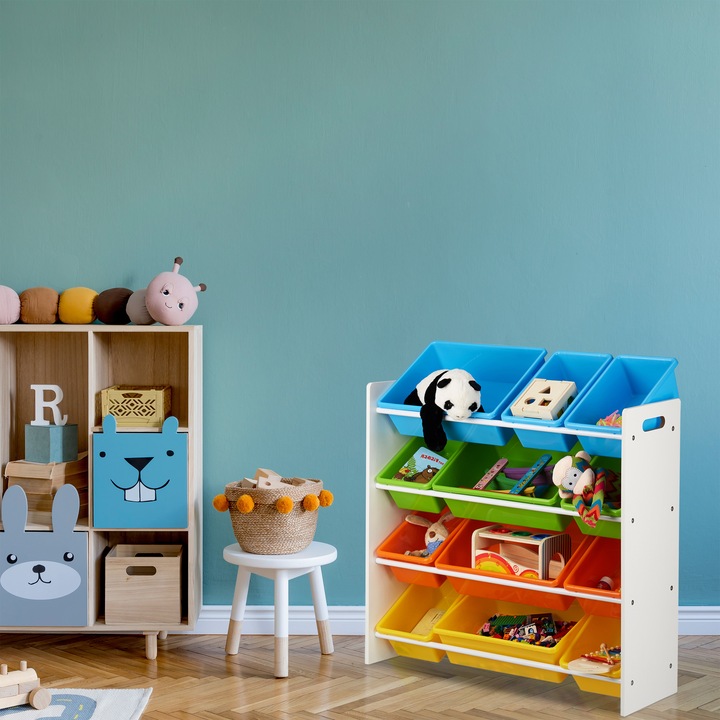 Immagine prodotto Relaxdays Scaffale per bambini con bidoni