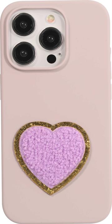 Produktbild PhoneLook Sticker Aufkleber für Handy/Tablet/Computer 3D gestickt Herz Violett