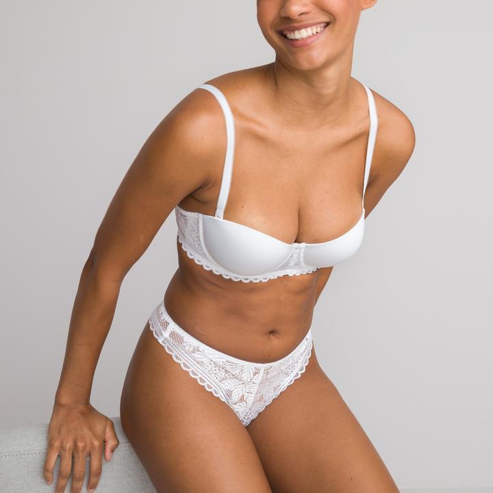 Actual product image La Redoute Collections Spitzen-BH in Bandeau-Form aus recyceltem Material (80 C)