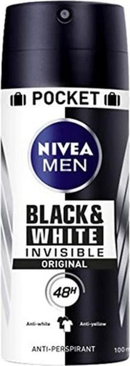 Produktbild NIVEA MEN Deodorant Black & White Invisible 100 ml (Spray, 100 ml)