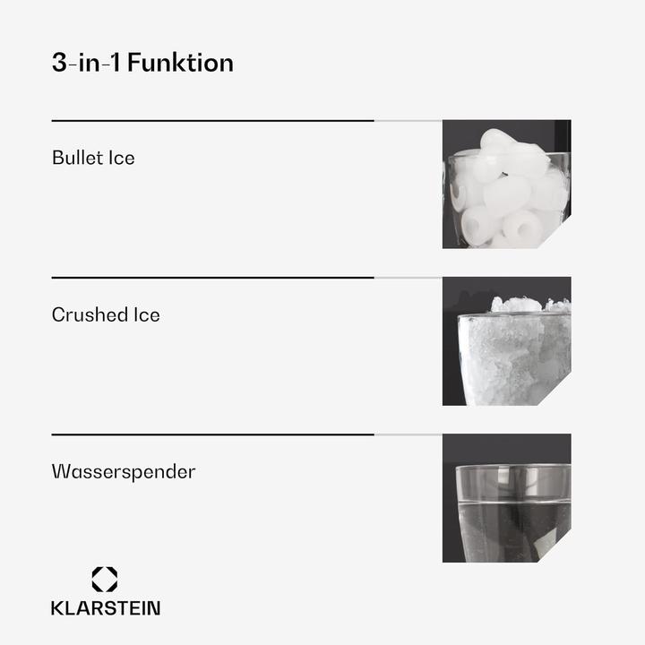Produktbild Klarstein 3in1 Eiswürfelmaschine