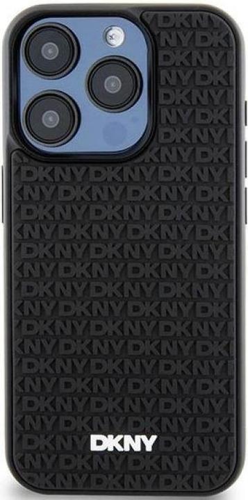 Actual product image DKNY DKHCP15X3DRPWK iPhone 15 Pro Max 6.7" czarny/black hardcase 3D Rubber Repeat Pattern (Apple iPhone 15 Pro Max)