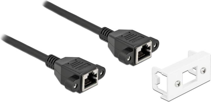 Produktbild Delock Netzwerk Verlängerungskabel für Easy 45 Modul S/FTP RJ45 Buchse zu RJ45 Buchse Cat.6A 25 cm schwarz (S/FTP, CAT6a, 0.25 m)