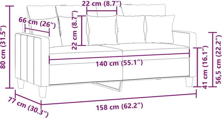 Actual product image vidaXL 2-Sitzer-Sofa (2 person sofa)