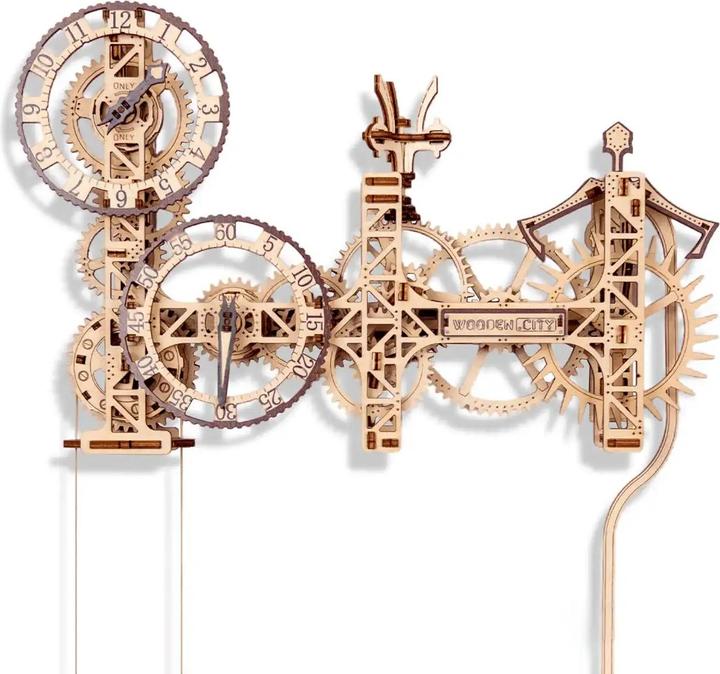 Actual product image WoodenCity Steampunk Wall Clock - 3D Wooden Kit
