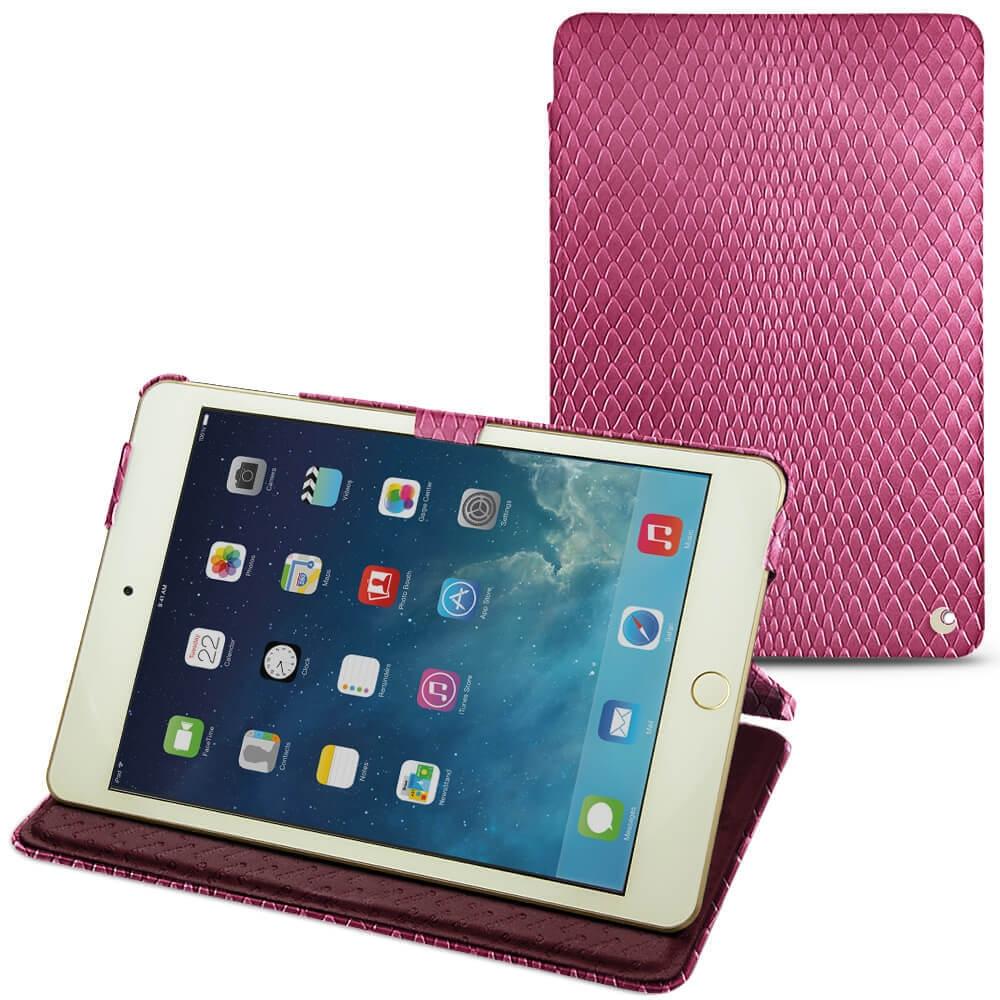 Noreve Lederschutzhülle horizontal (iPad Mini 5), Tablet Hülle, Rosa