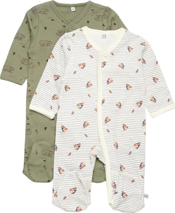 Pippi Strampler 2er-Set Deep Lichen Green Gr. 80 (80)