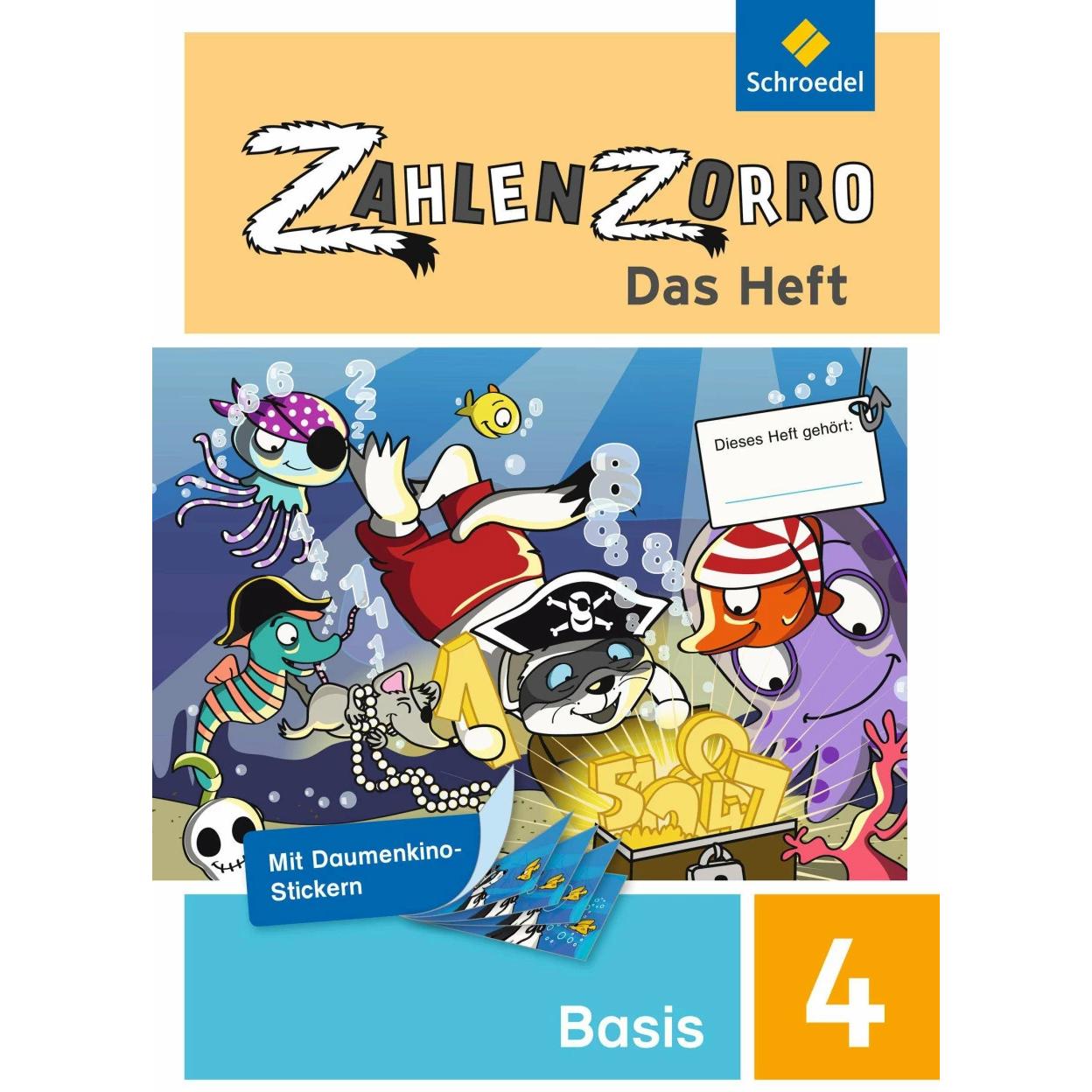 Zahlenzorro - Das Heft 4. Schuljahr. Basis, Schulbücher von Eveline Stadler, Katrin Klöckner, Janine Weigel, Frank Wahl