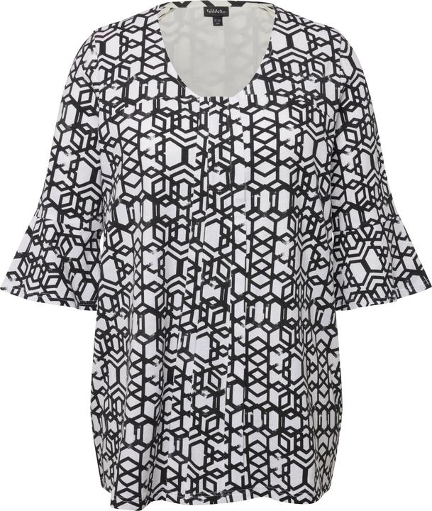 Produktbild Ulla Popken T-Shirt, Zierfalten, A-Linie, V-Ausschnitt, Halbarm (46, 48)